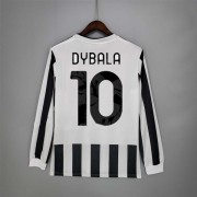 Serie A Fotballdrakter Juventus 2021-22 Paulo Dybala 10 Hjemme Draktsett Langermet..